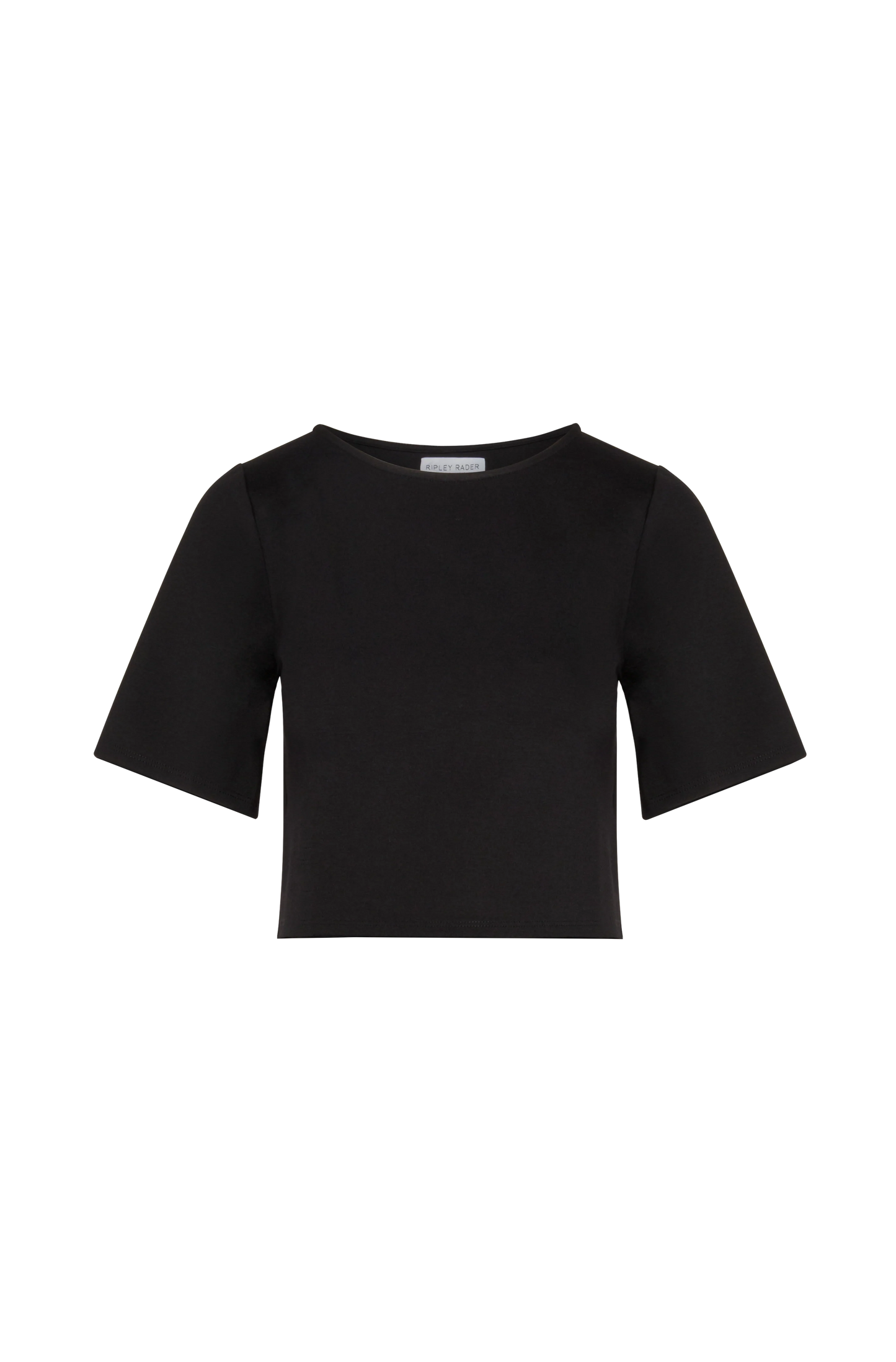 BLACK PONTE SHORT SLEEVE TOP