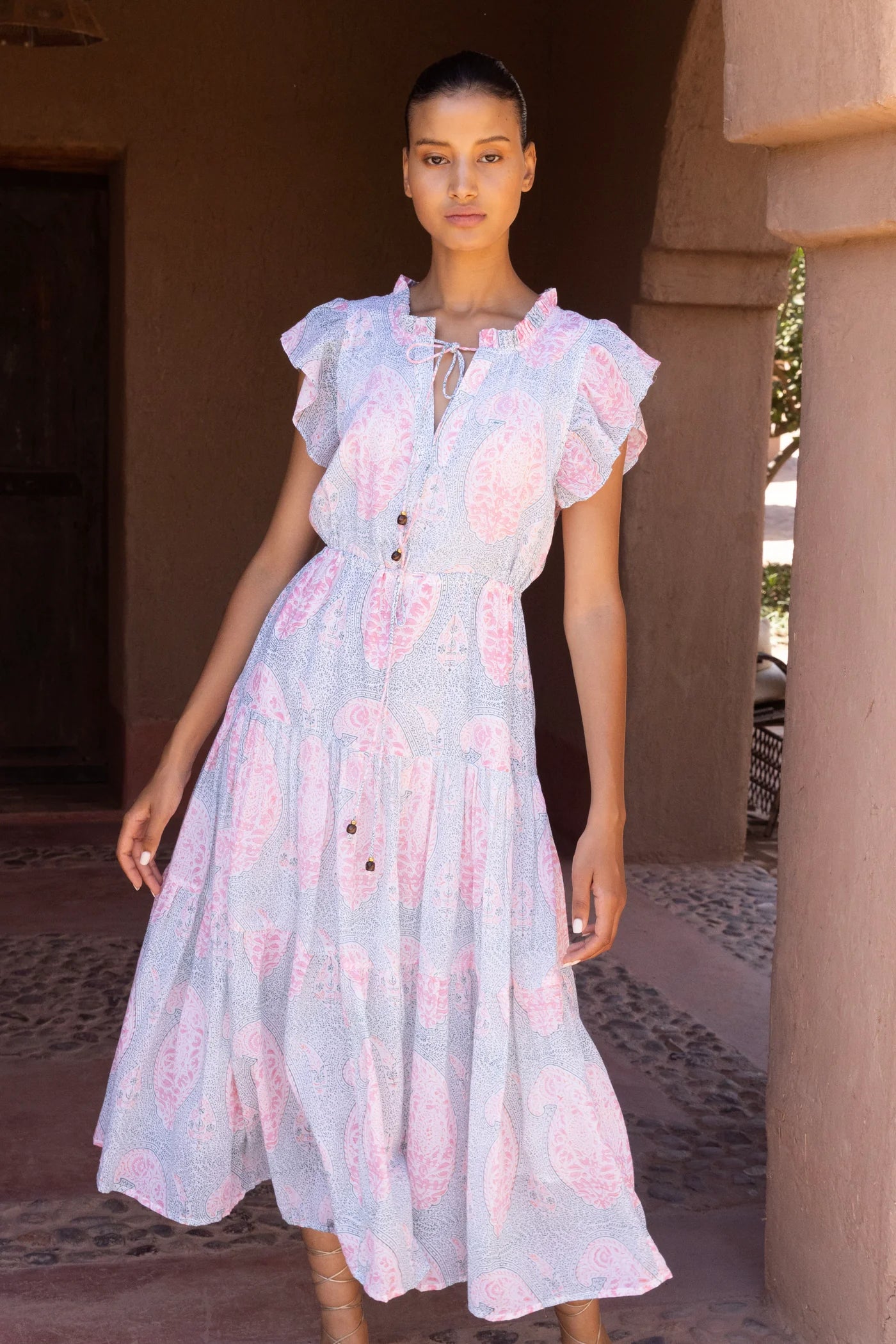 Cinched Flirty Midi Dress