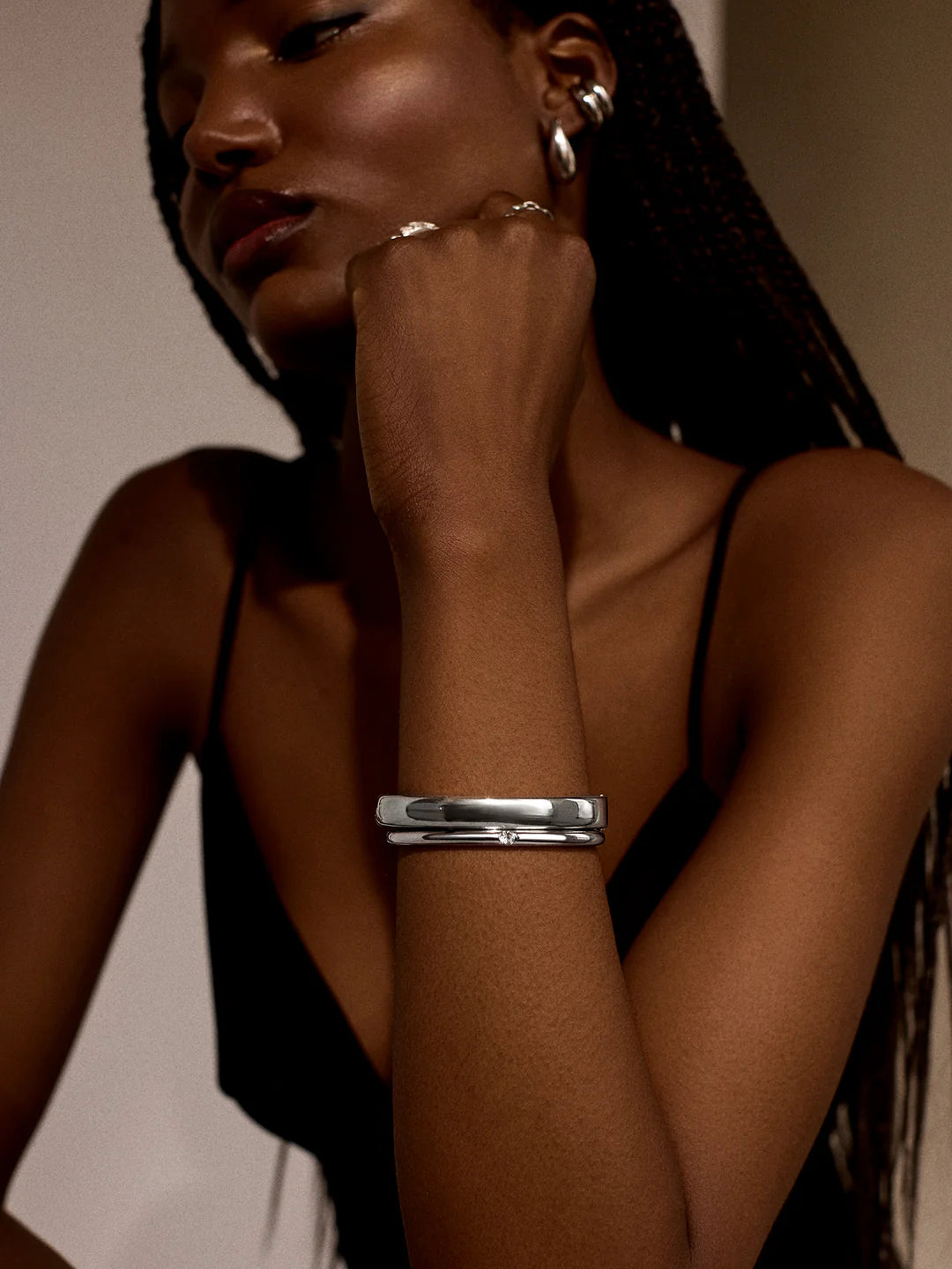 Nadia Classic Hinge Bangle - Wide