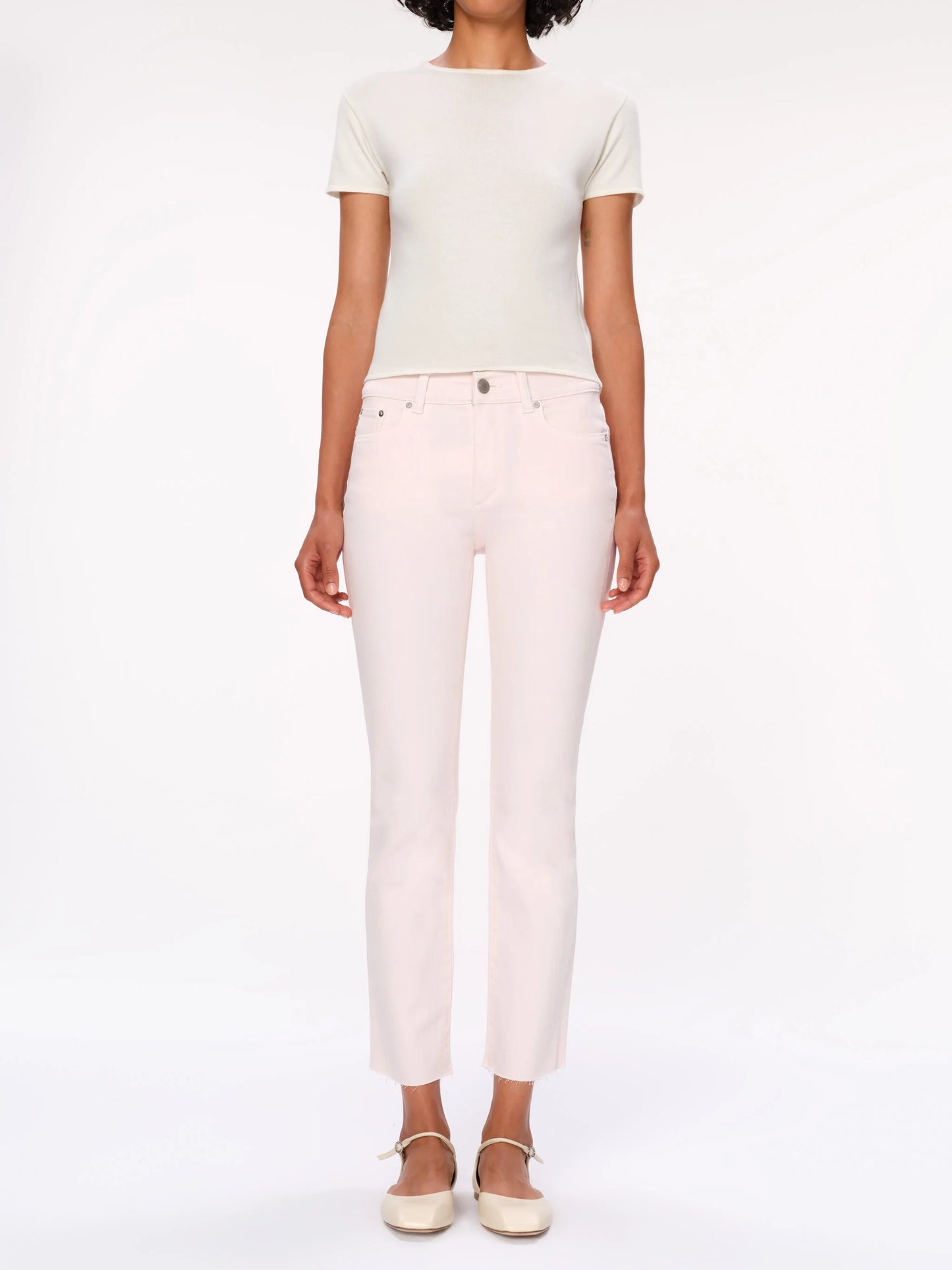 Mara Straight Mid Rise Instasculpt™ Ankle Jeans - Primrose Pink