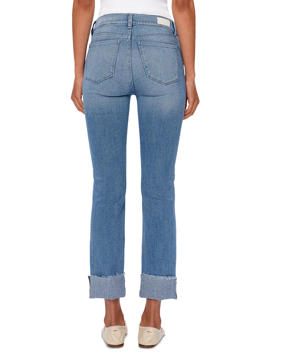 Mara Straight Instasculpt™ Mid Rise Cuffed Jeans in Island Park