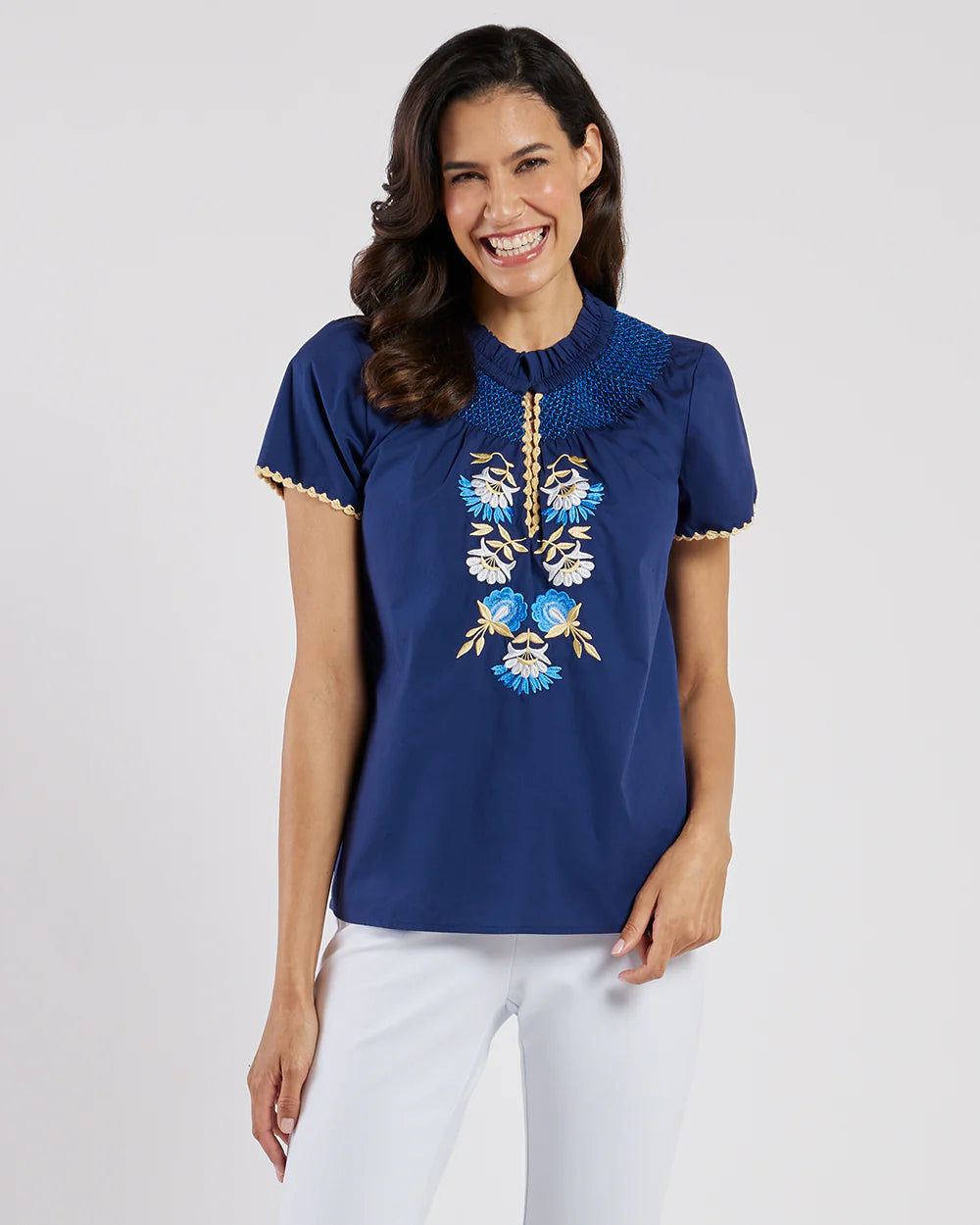 Keaton Top Stretch Poplin