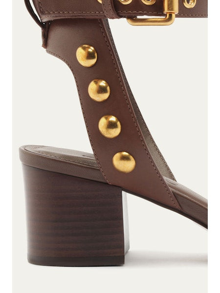 Leather Block Sandal