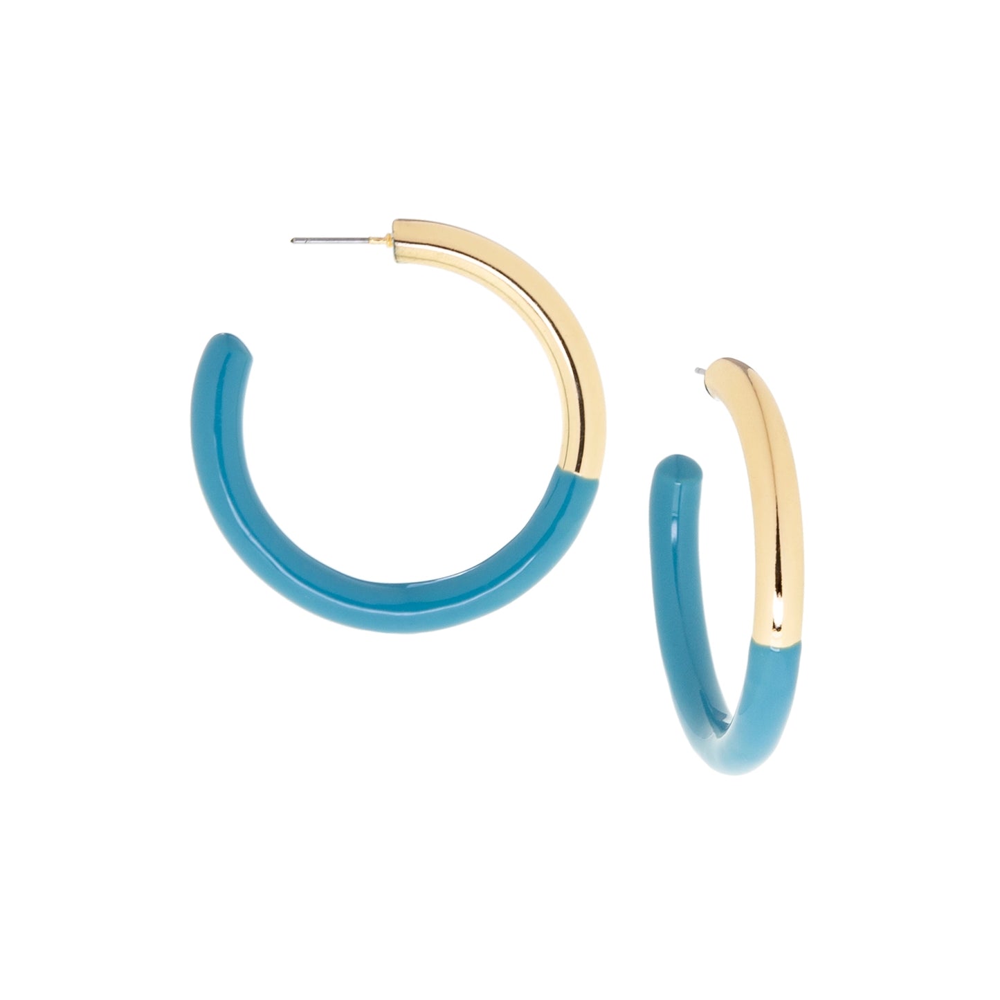 Large Enamel Hoop Earring