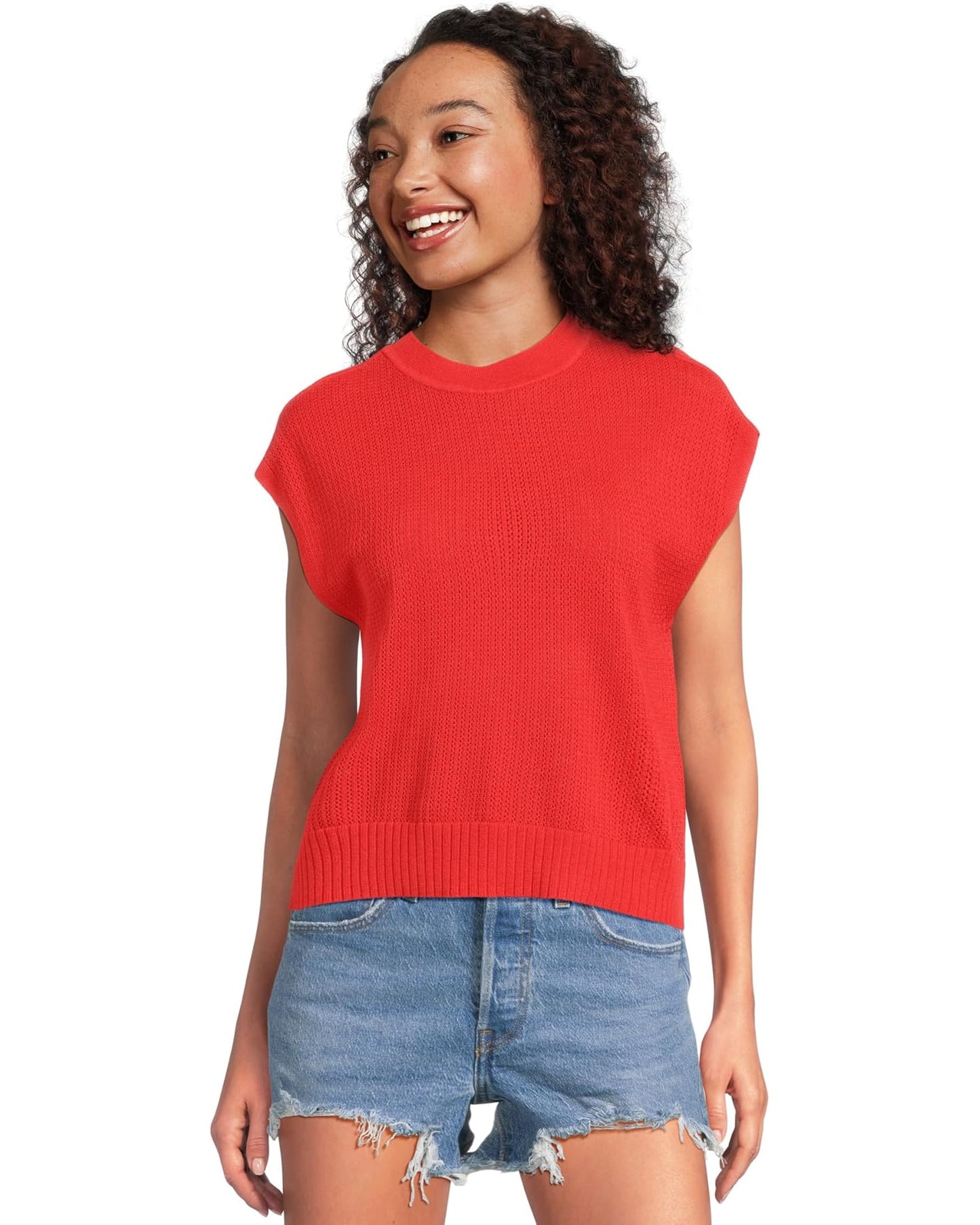 Wedge Sweater- Scarlet