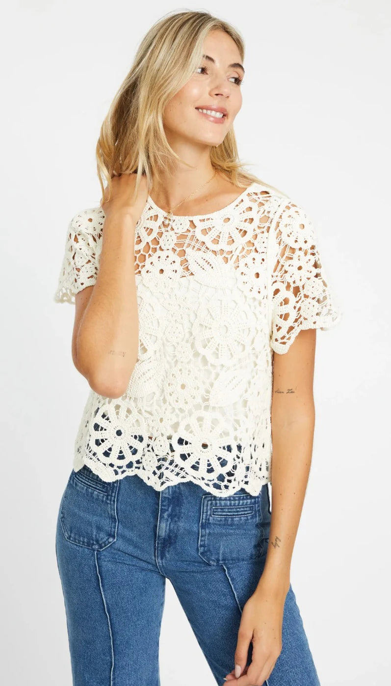 CARMEN IVORY LACE TOP
