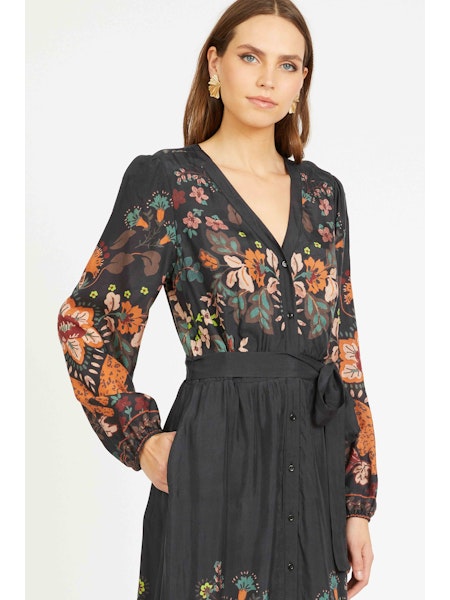 MOLLY DRESS in LEOPARD PEONY