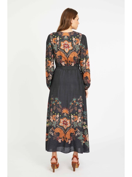 MOLLY DRESS in LEOPARD PEONY