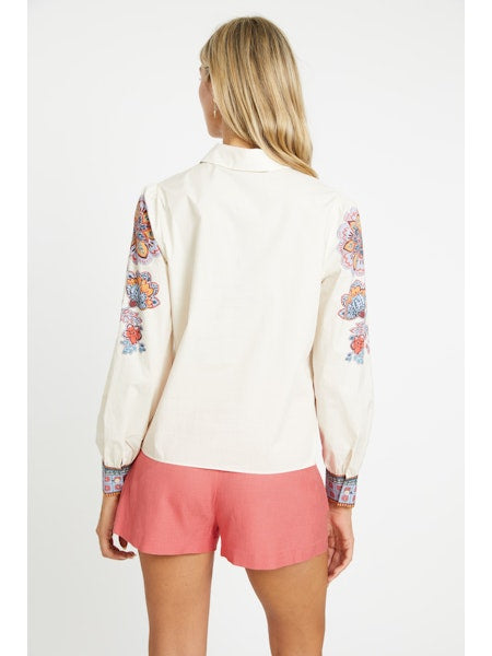 Audrey Top Woodblock Bloom