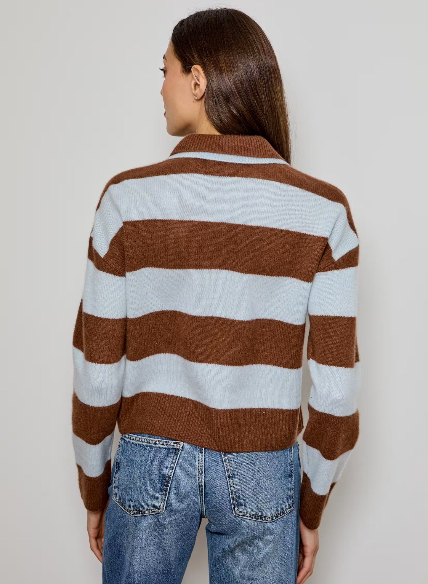 STRIPE LS DBL COLLAR