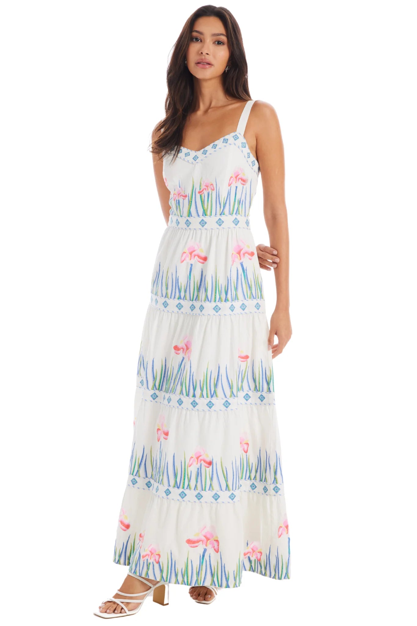 Embroidered Lila Dress