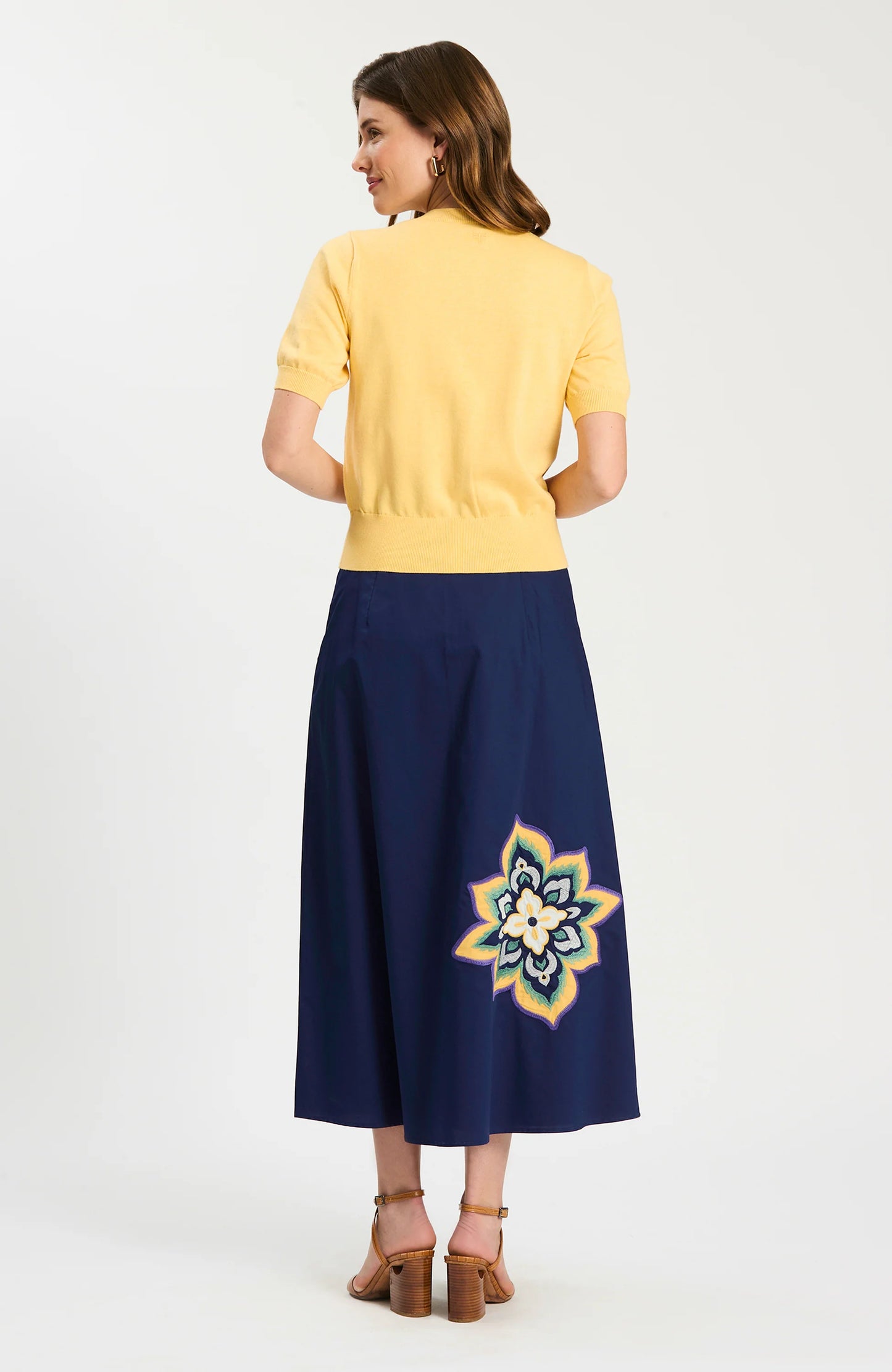 Valentina Medallion Applique Skirt