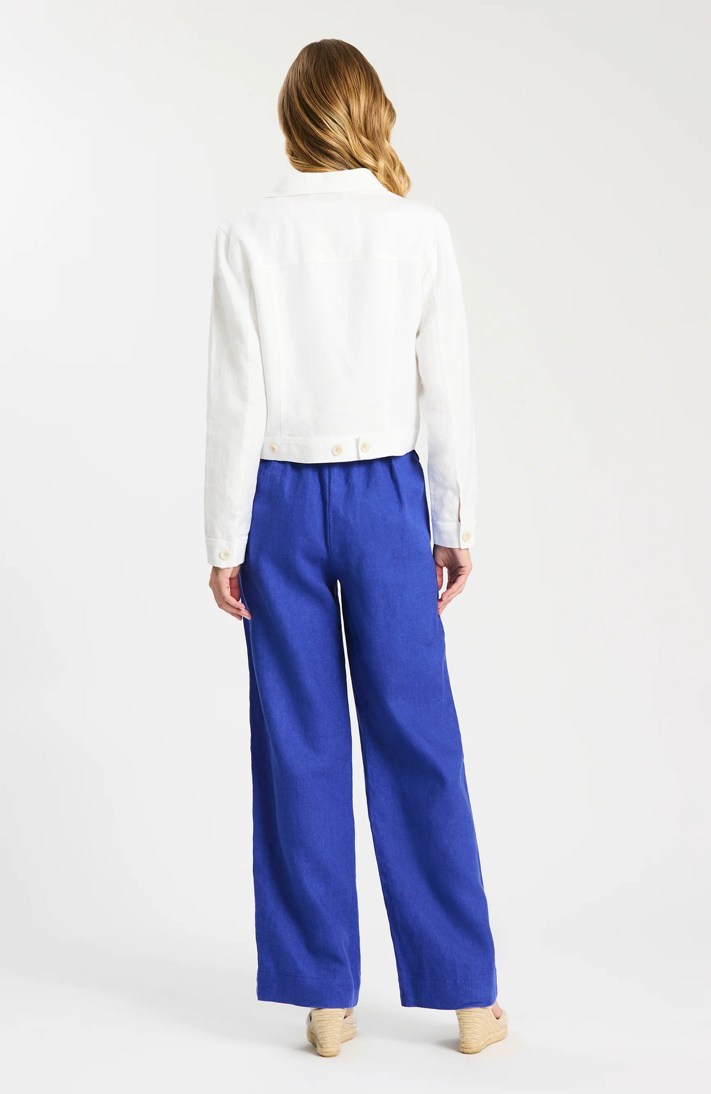 Corey Linen Jean Jacket - White