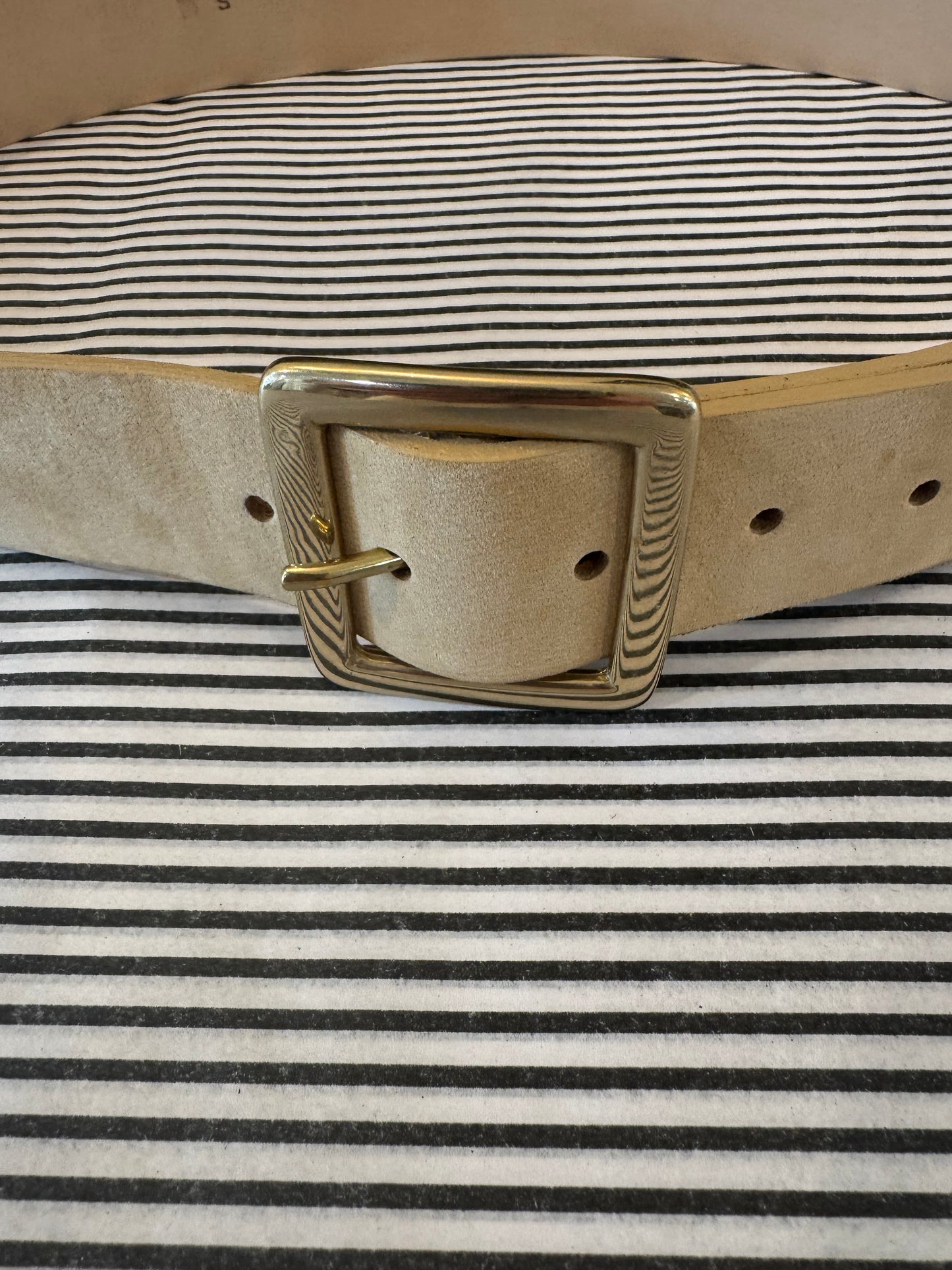 Suede Square Buckle Belt