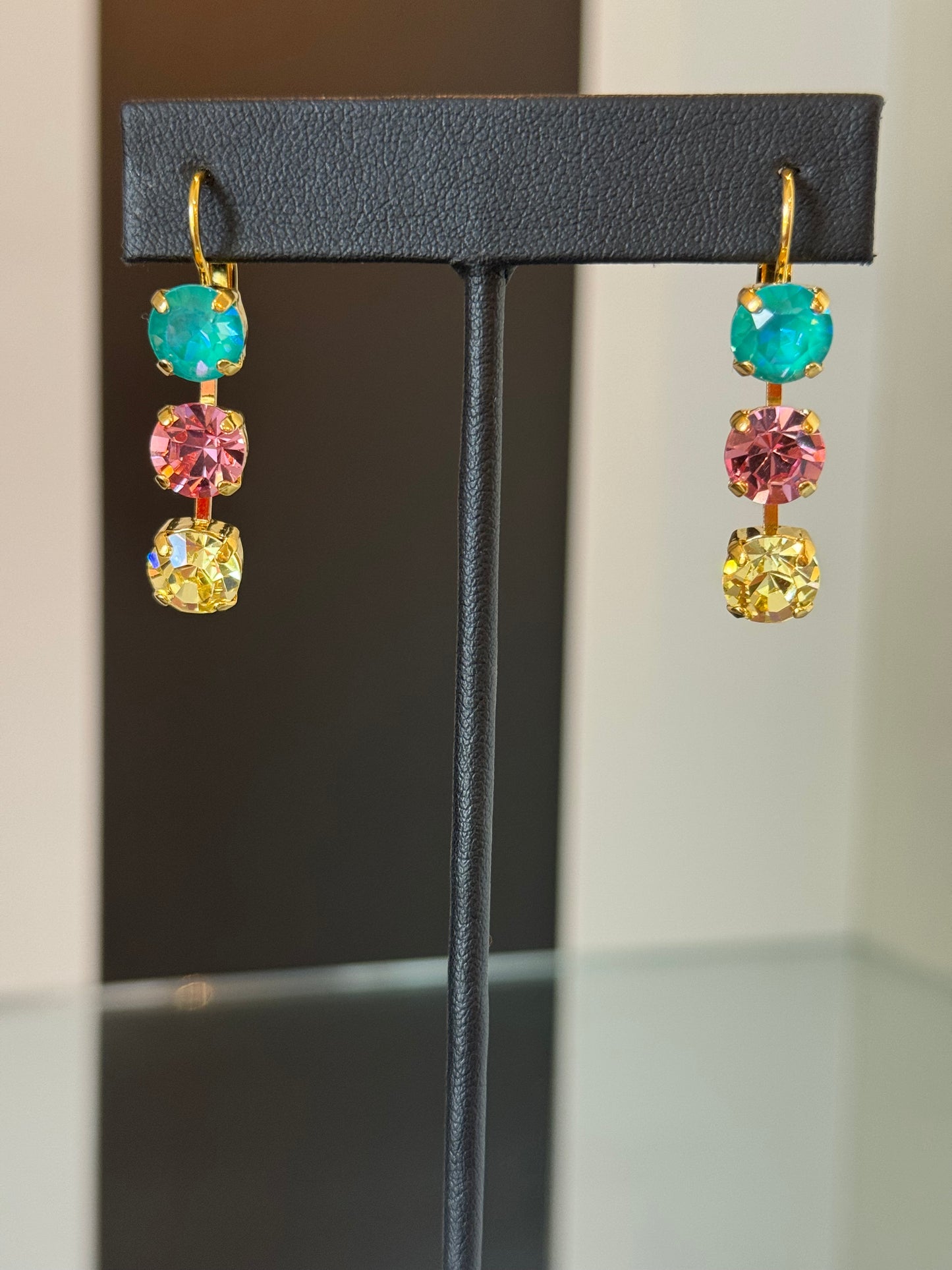 Medium Three Stone Earrings