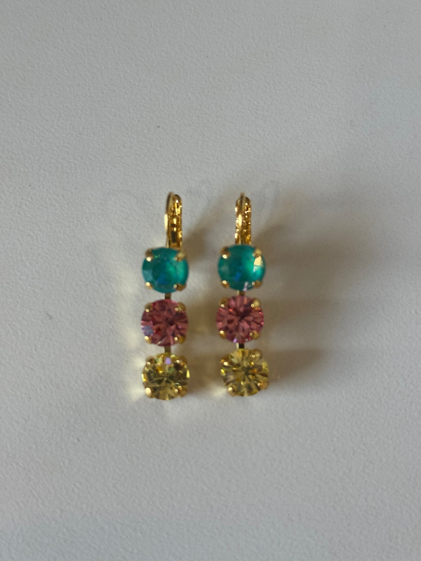 Medium Three Stone Earrings