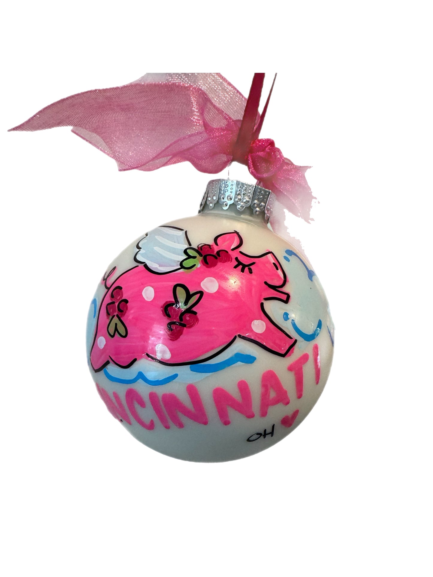 Cincinnati Glass Ball Ornament