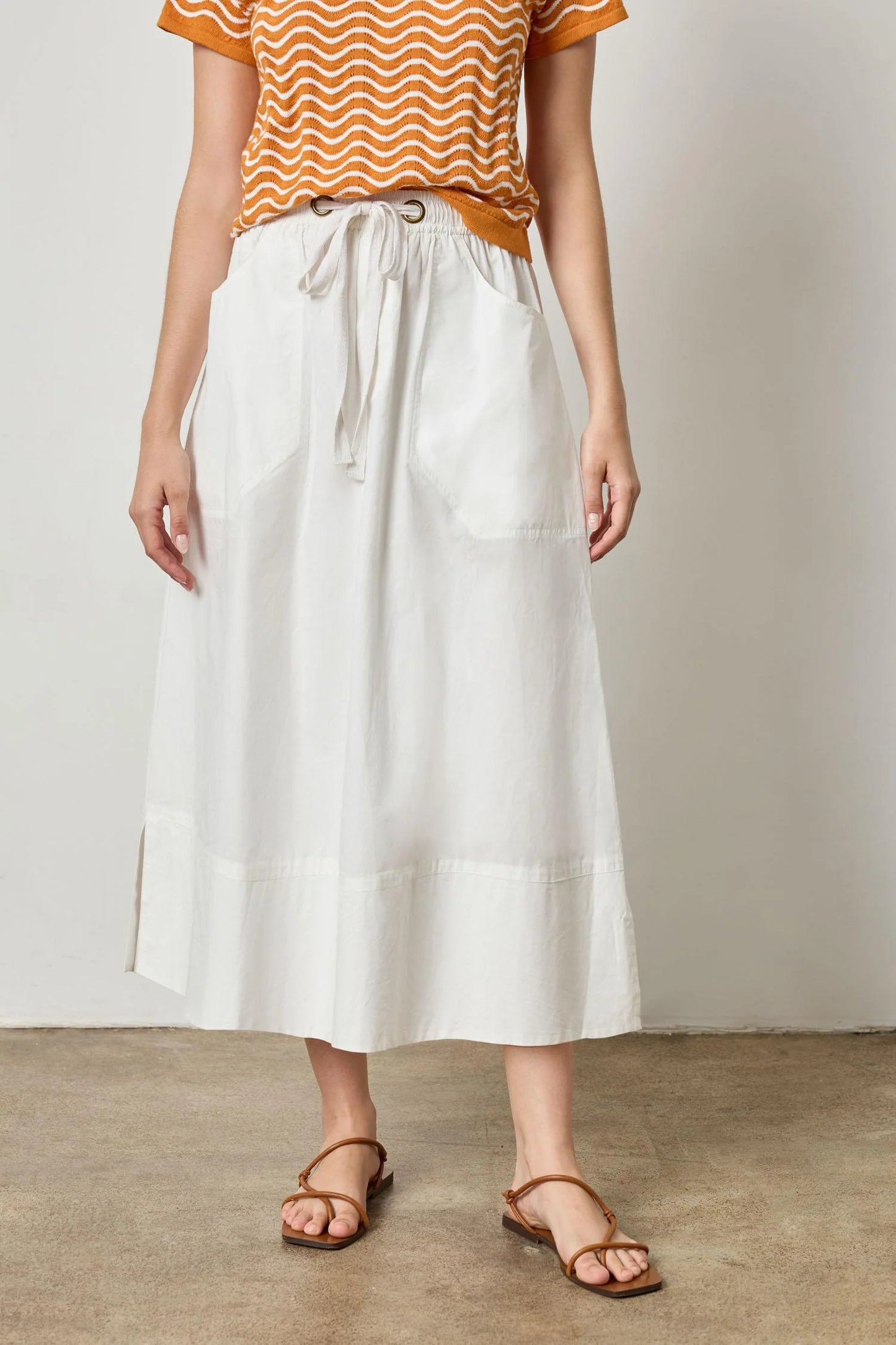 Long Poplin Skirt