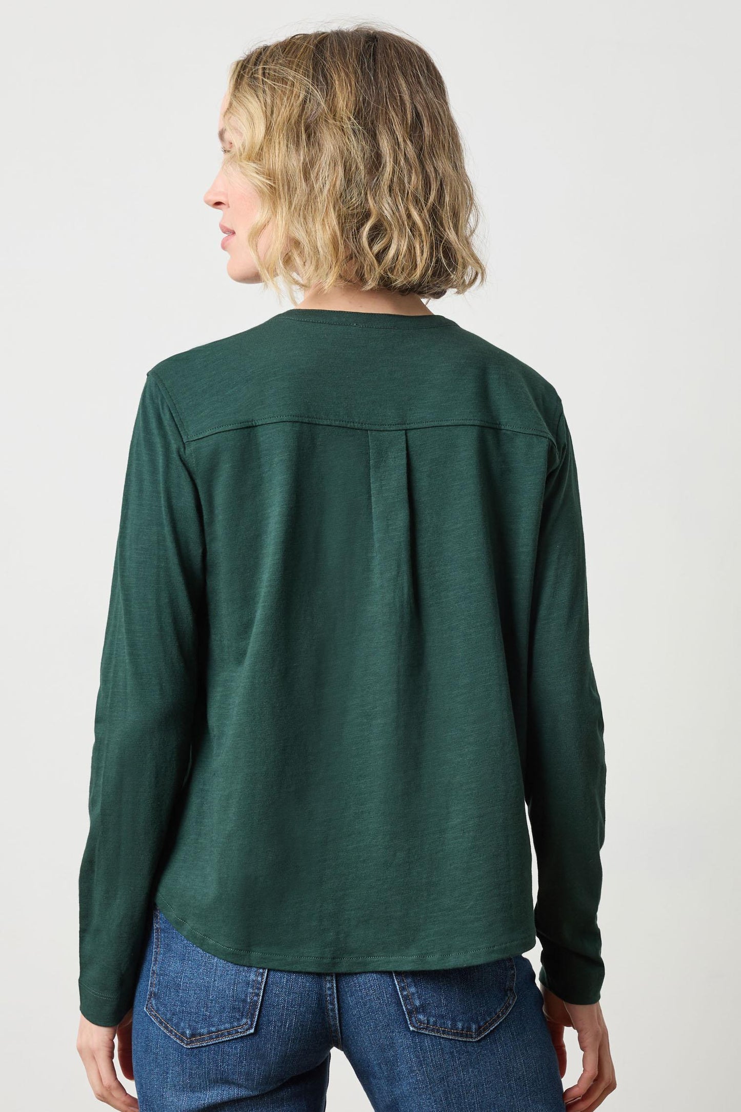 Mandarin Collar Button Down top