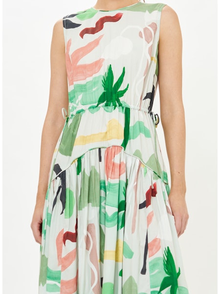 SLEEVELESS PIPED MAXI - Paridiso Petal