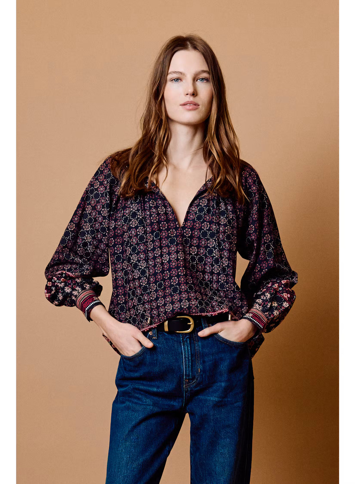 SONYA TOP in ZÓCALO ROSE TAN