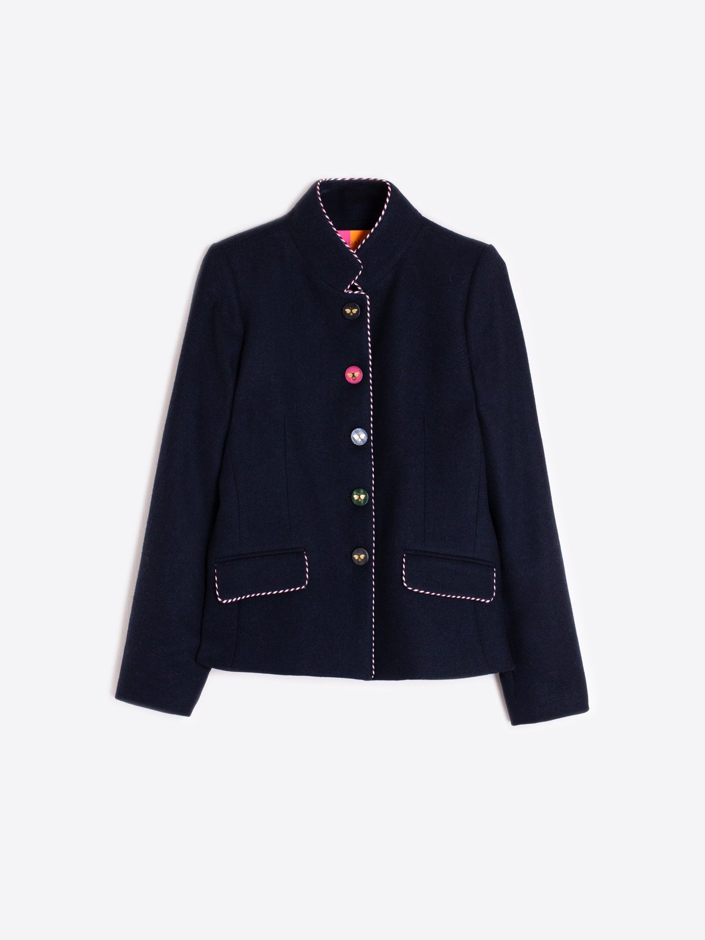 NAVY JACKET WITH BEE BUTTONS