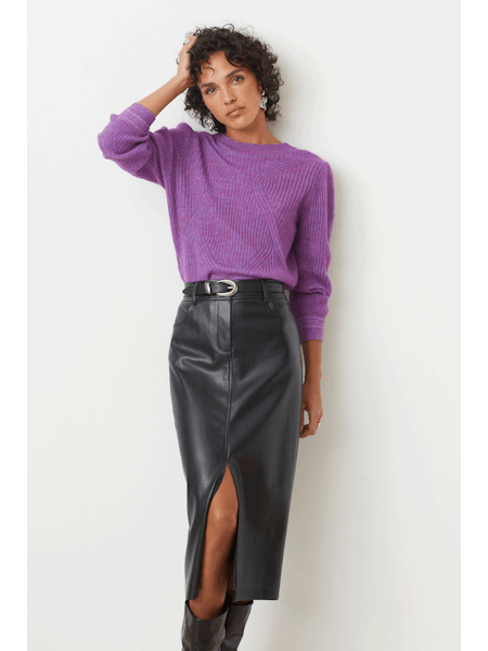 Frida Faux Leather Skirt