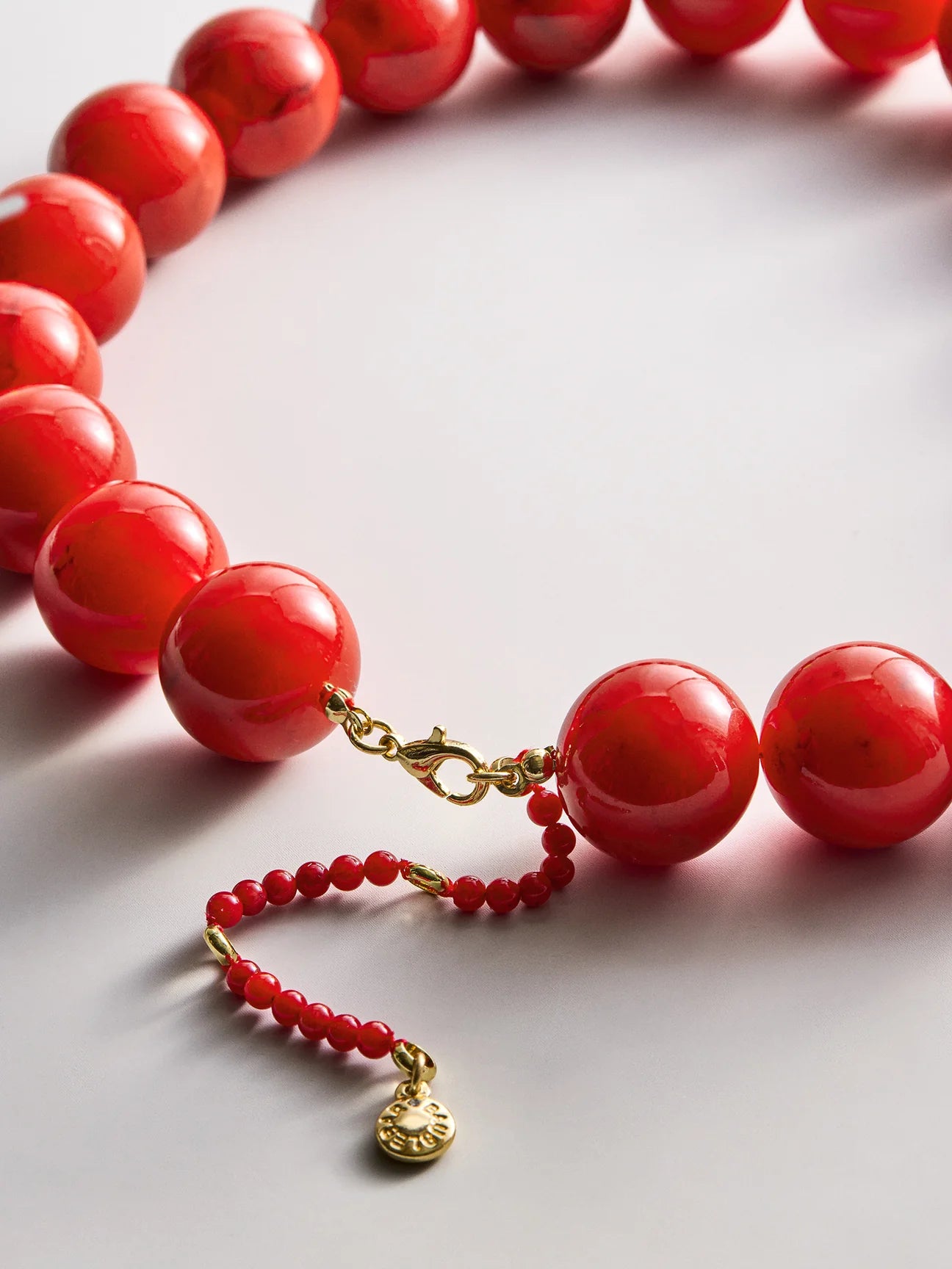 Jane Beaded Necklace - Red Jasper
