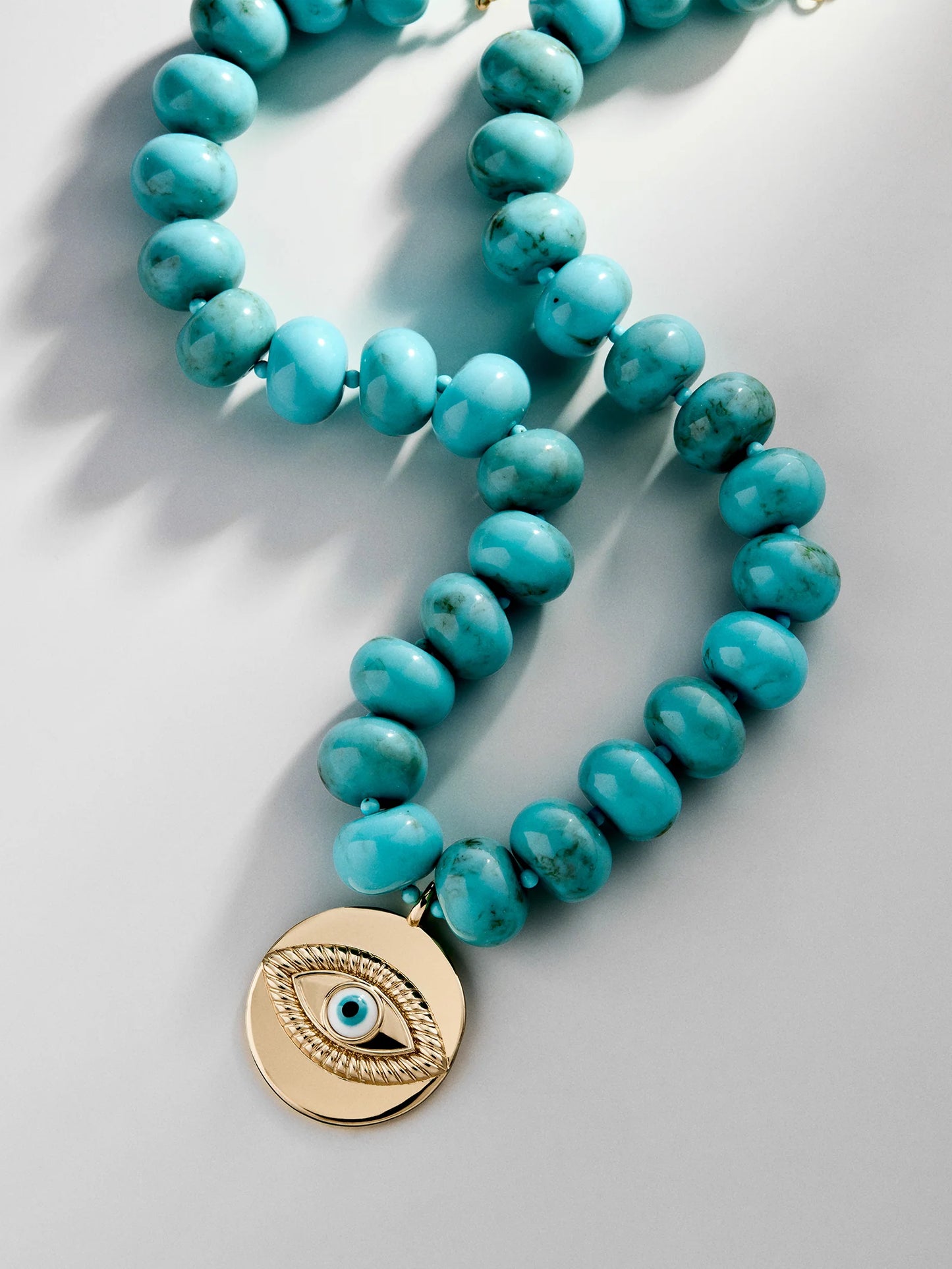 Joan Semi-Precious Evil Eye Necklace - turquoise