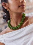Joan Semi-precious Necklace - Dk Green