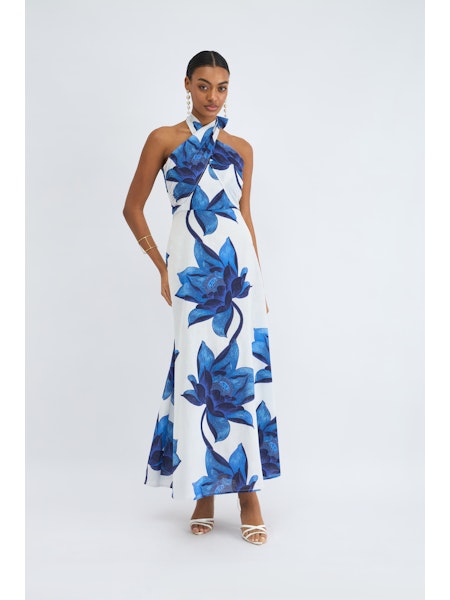 Jules Dress - Lotus Indigo