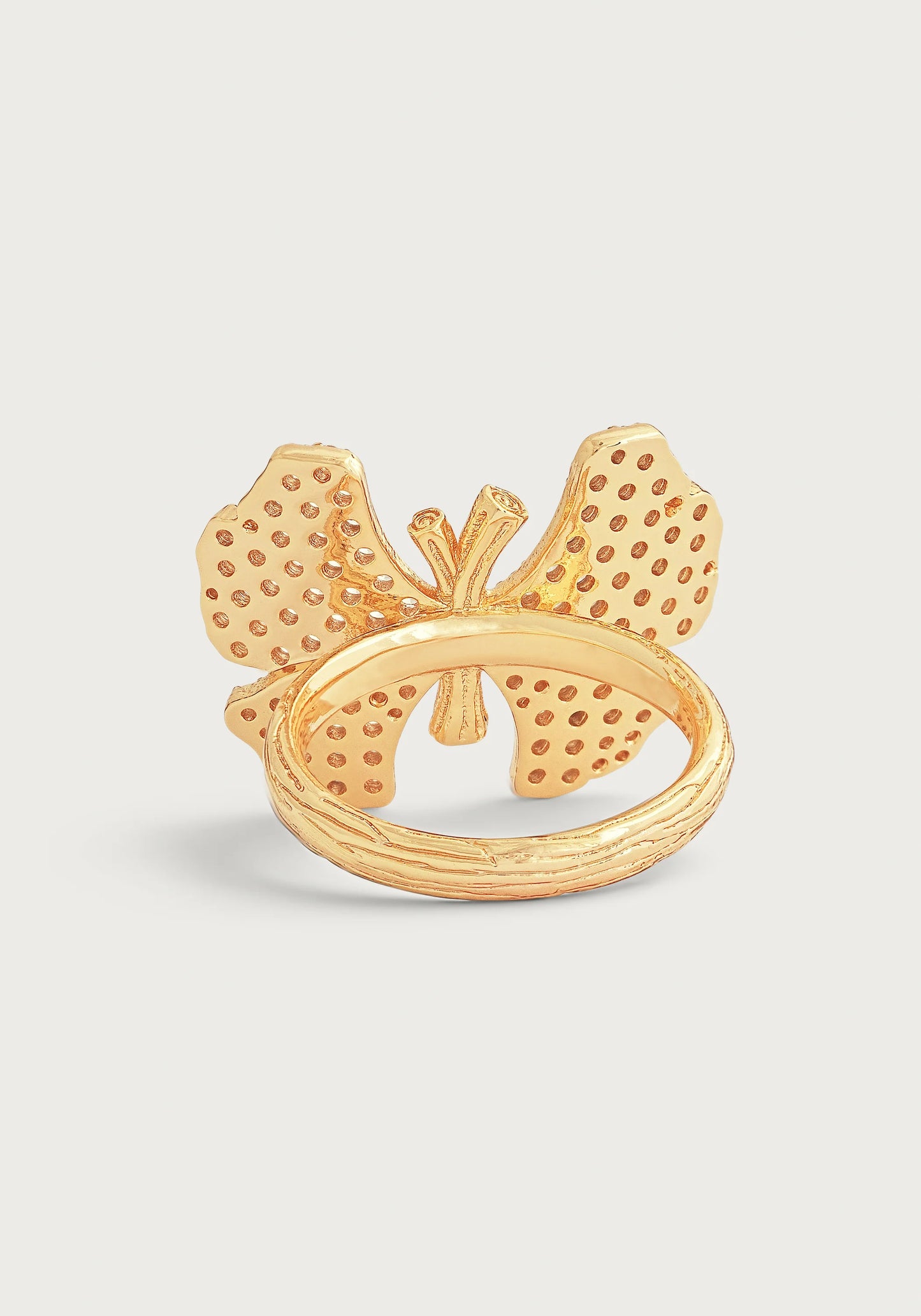 Butterfly White Pavé Ring - size 7