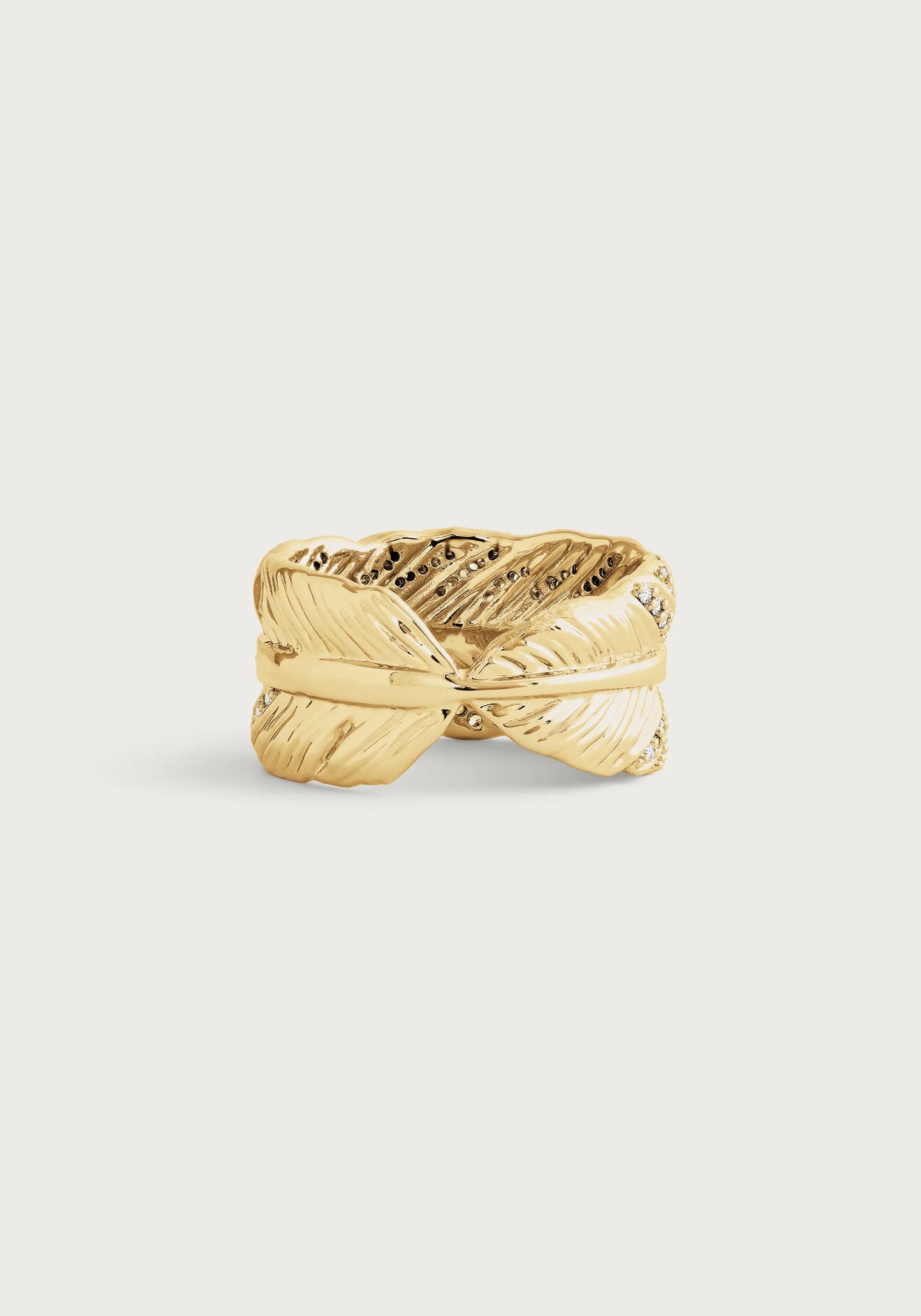Feather Pave Ring - size 7