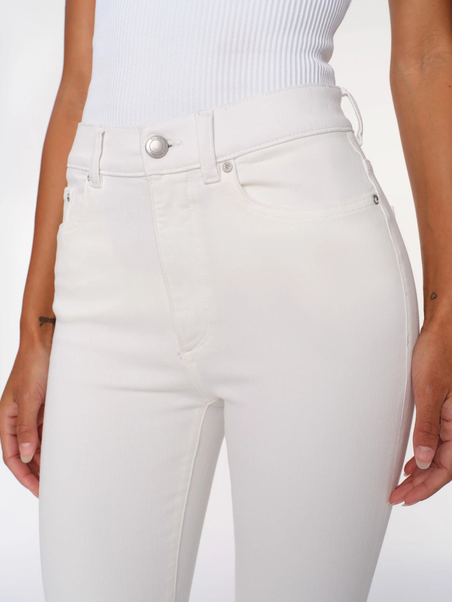 Bridget Boot High Rise Instasculpt™ Crop Jeans - White