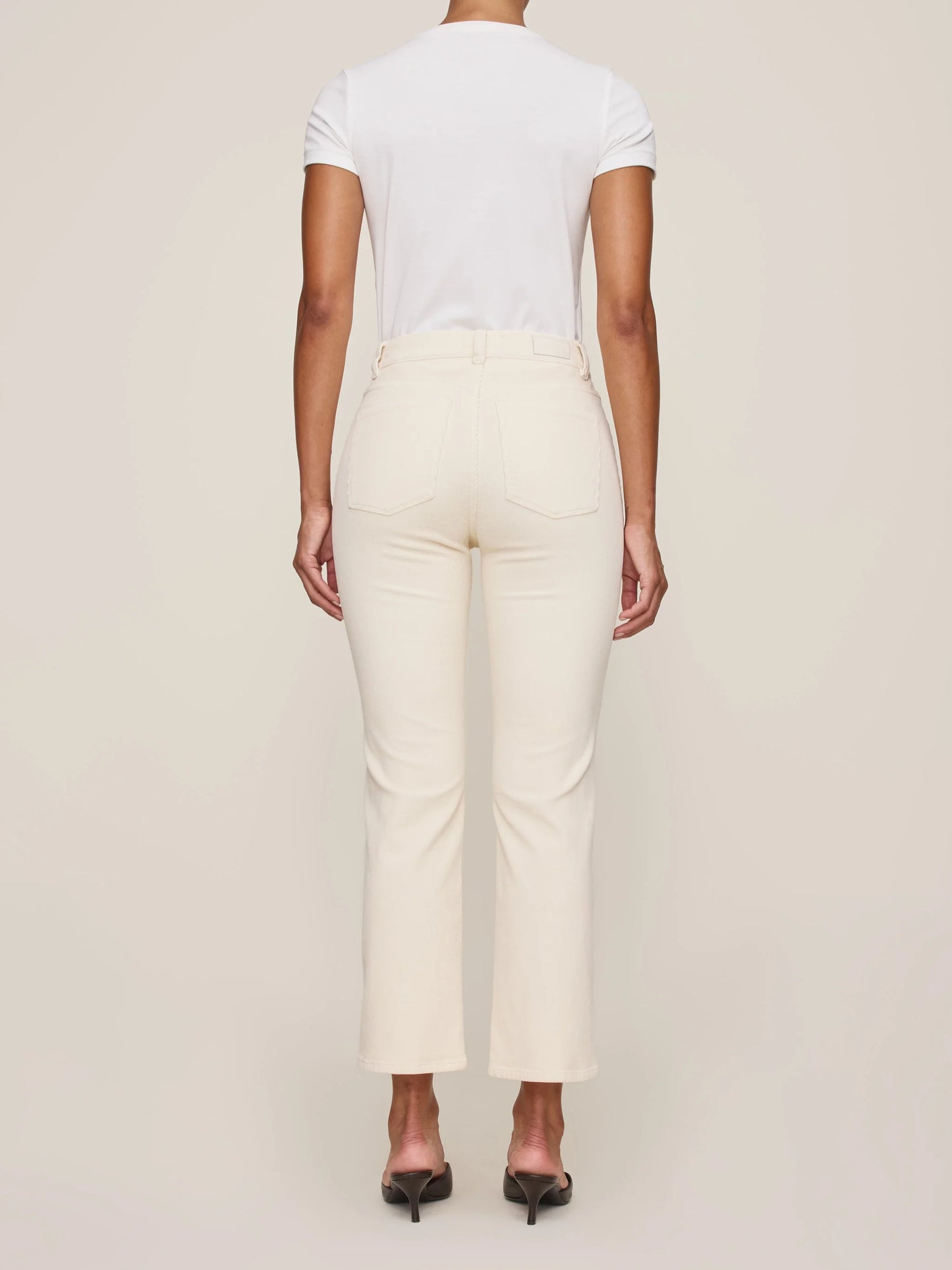Patti Straight High Rise Ankle Jeans - Manilla Corduroy