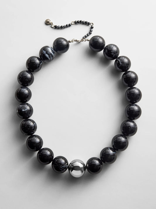 Jane Beaded Necklace - Black