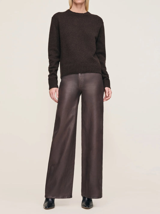 Hepburn Wide Leg High Rise 32" Jeans - Walnut Coated