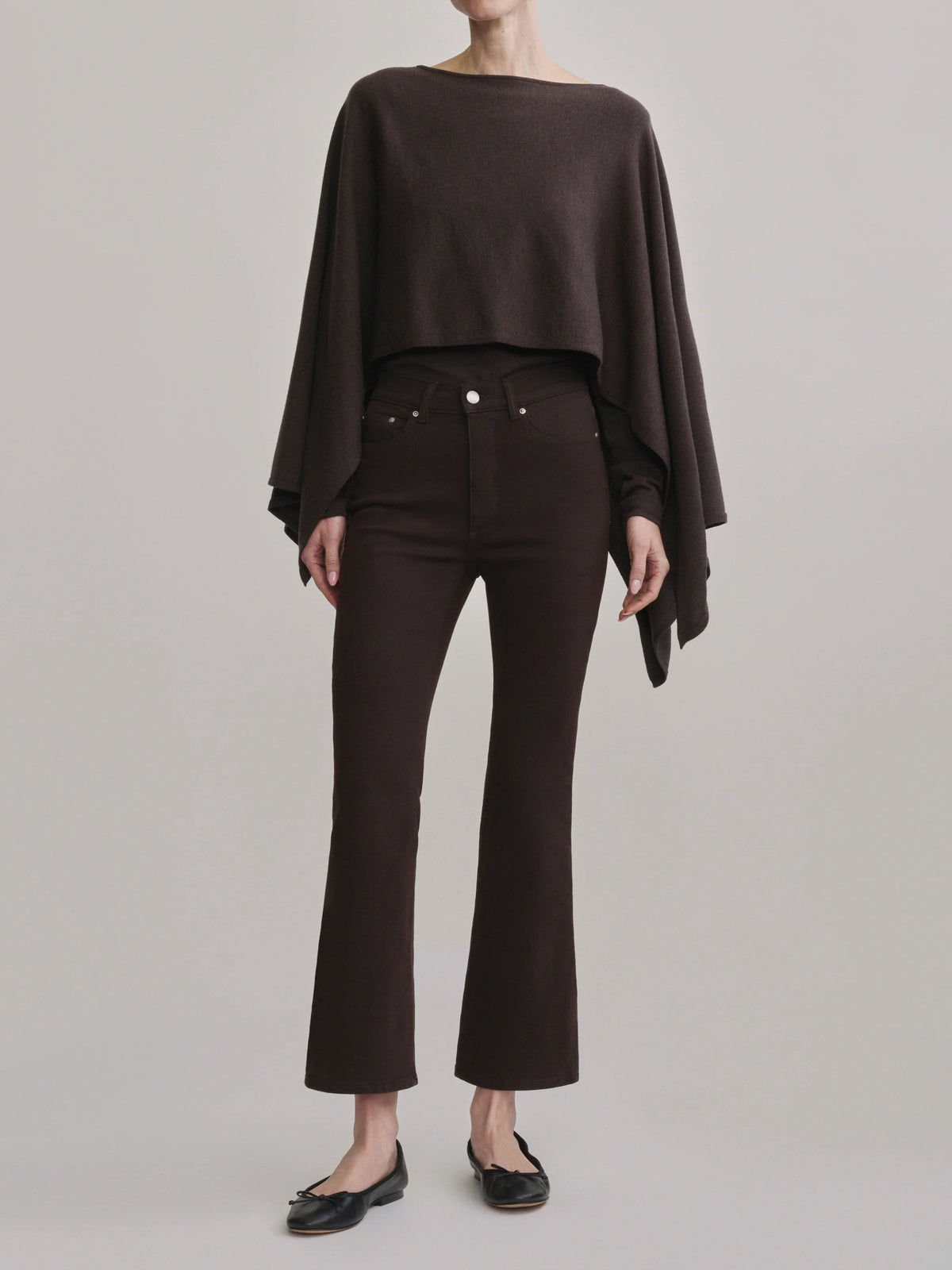 Cape Sweater - Chocolate Brown