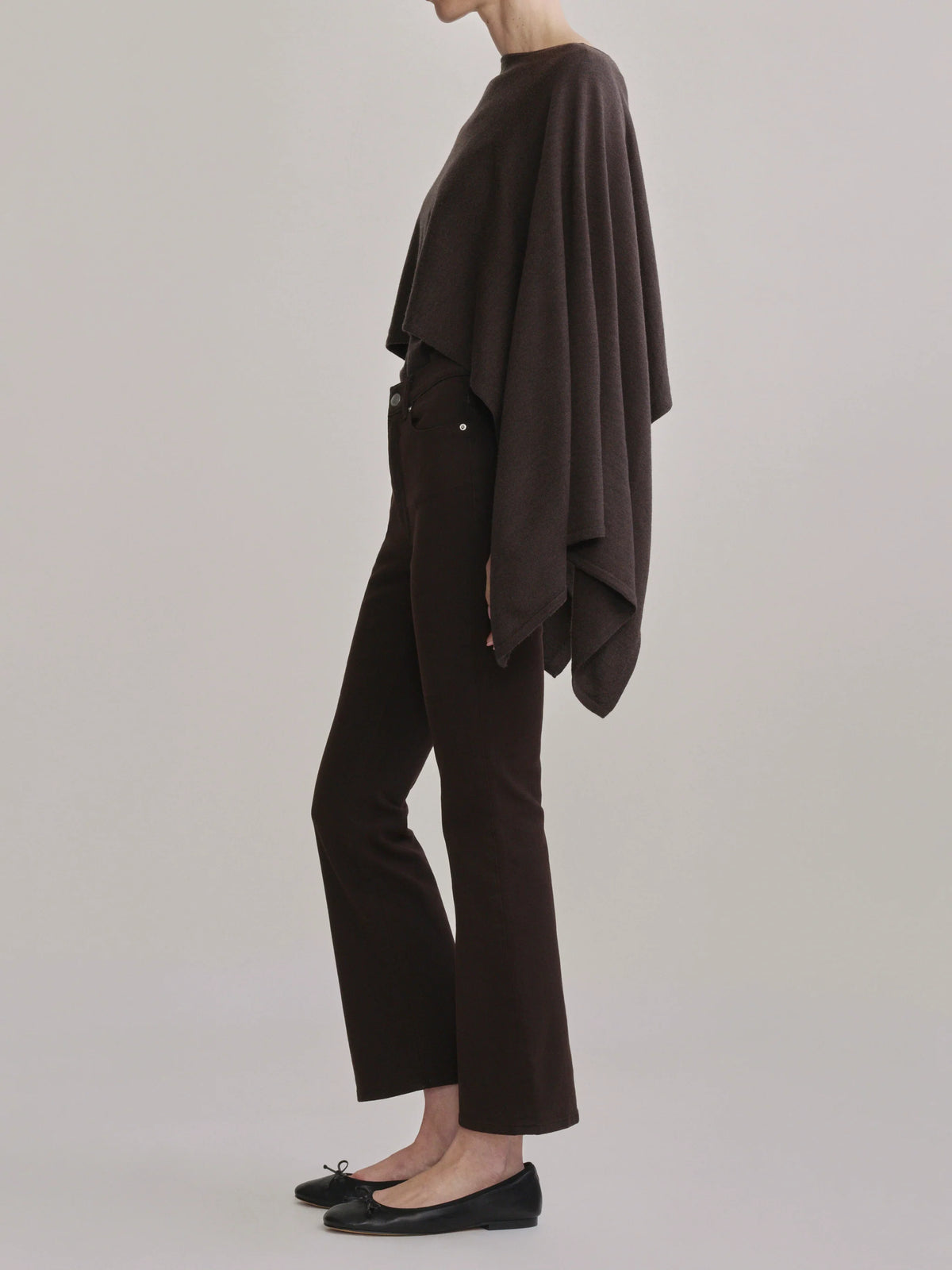 Cape Sweater - Chocolate Brown