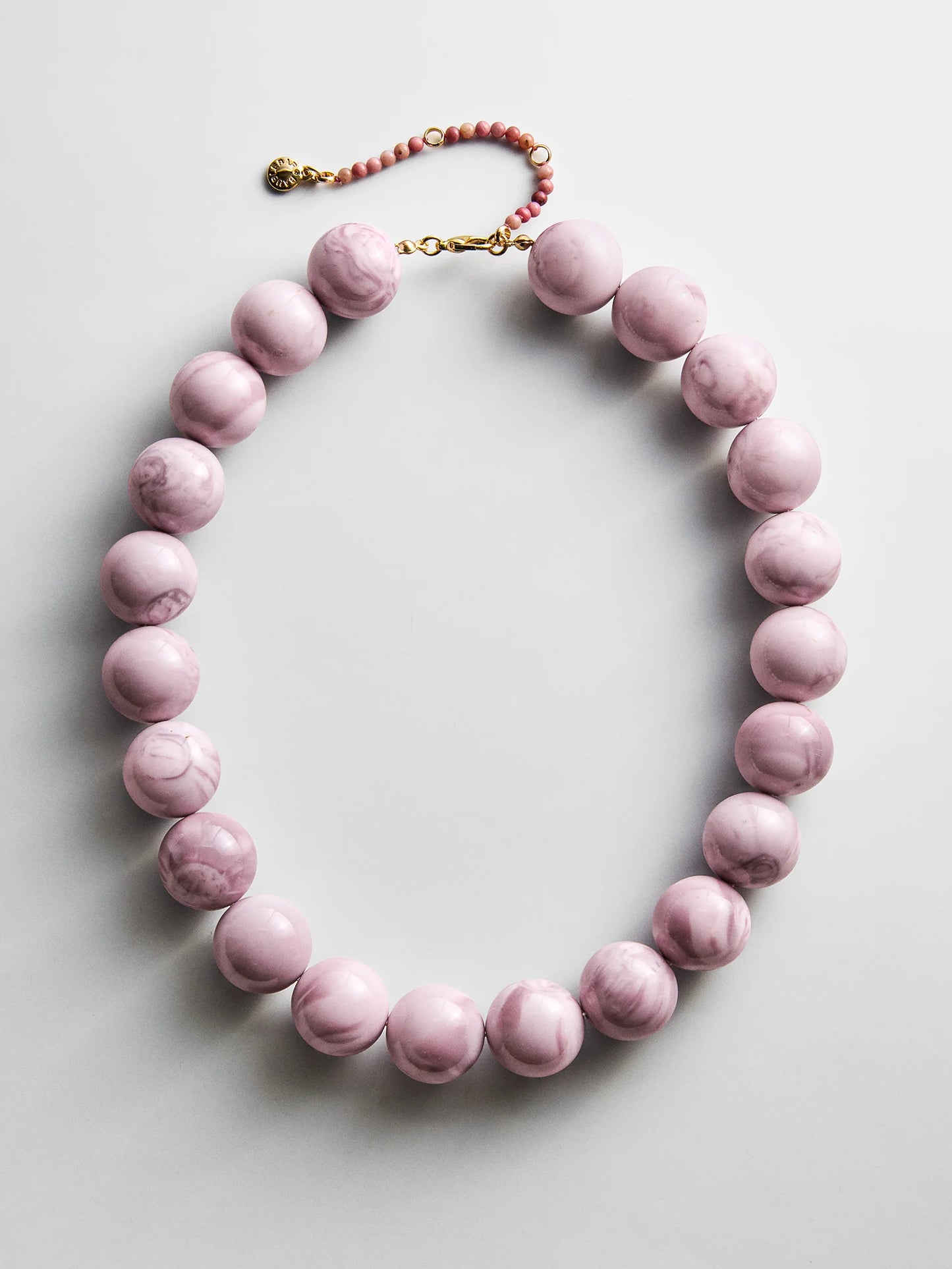 Jane Beaded Necklace - Smoky Rose Quartz