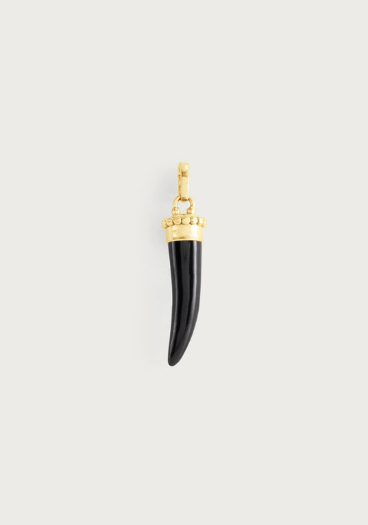 Forza Stone Horn Charm, Black Onyx