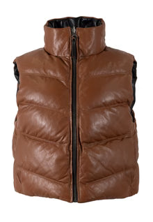 Ellen OS Leather Vest - Reversible