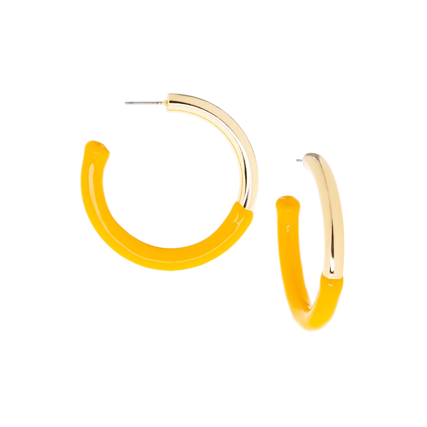 Large Enamel Hoop Earring