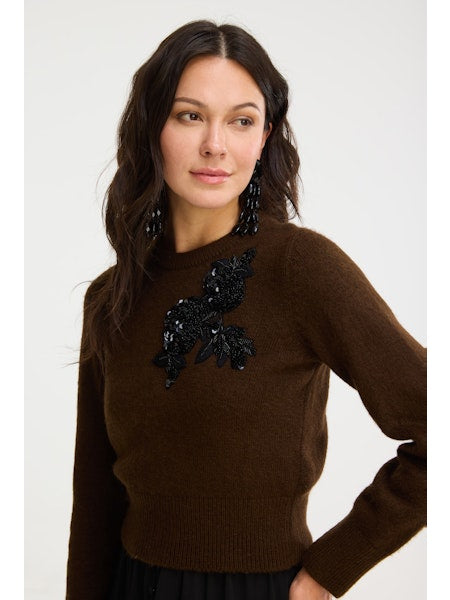 BEADED ABIGAIL SWEATER