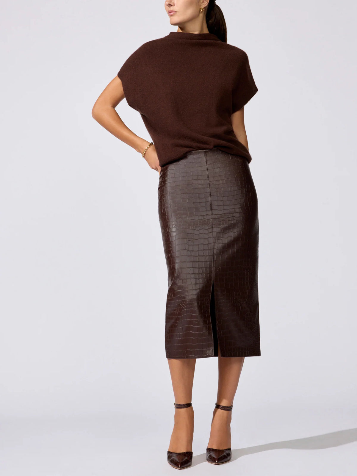 Morten Funnel Neck Cashmere Top