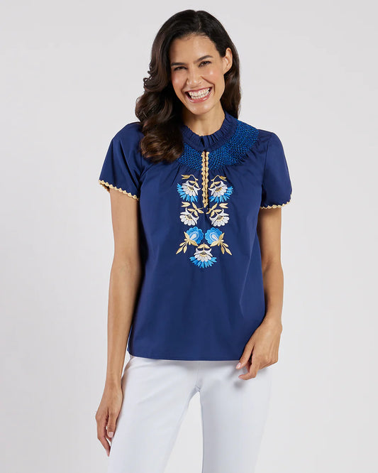 Keaton Top Stretch Poplin
