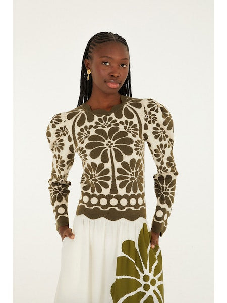 PALERMO GREEN KNIT TOP