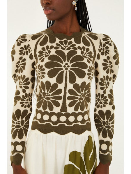 PALERMO GREEN KNIT TOP