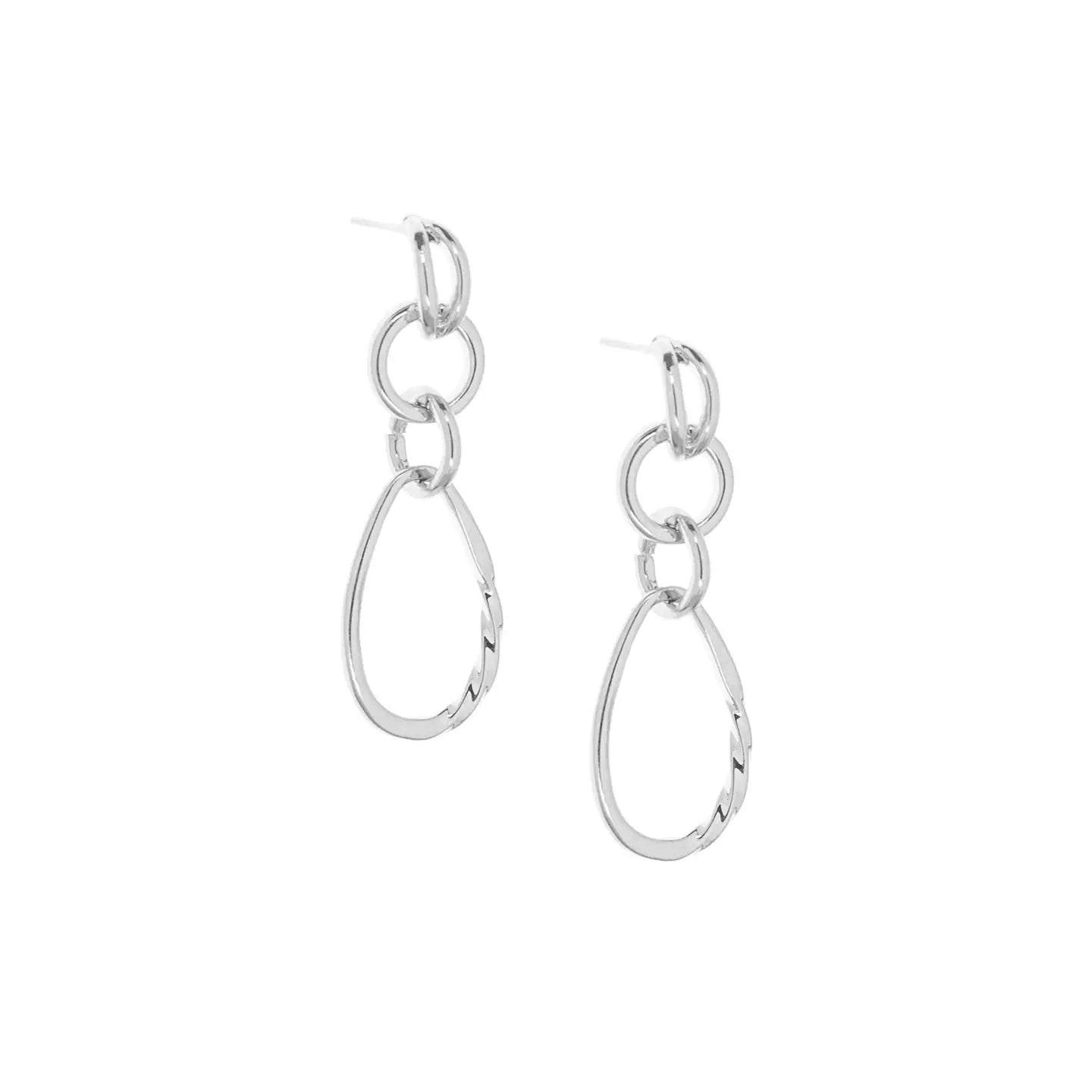 Organic Link Drop Earring