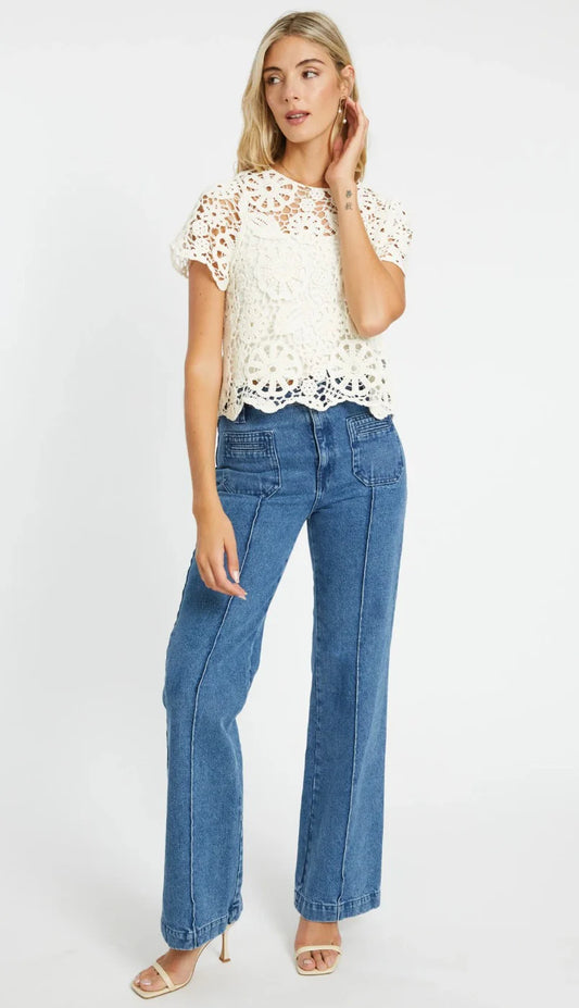 CARMEN IVORY LACE TOP